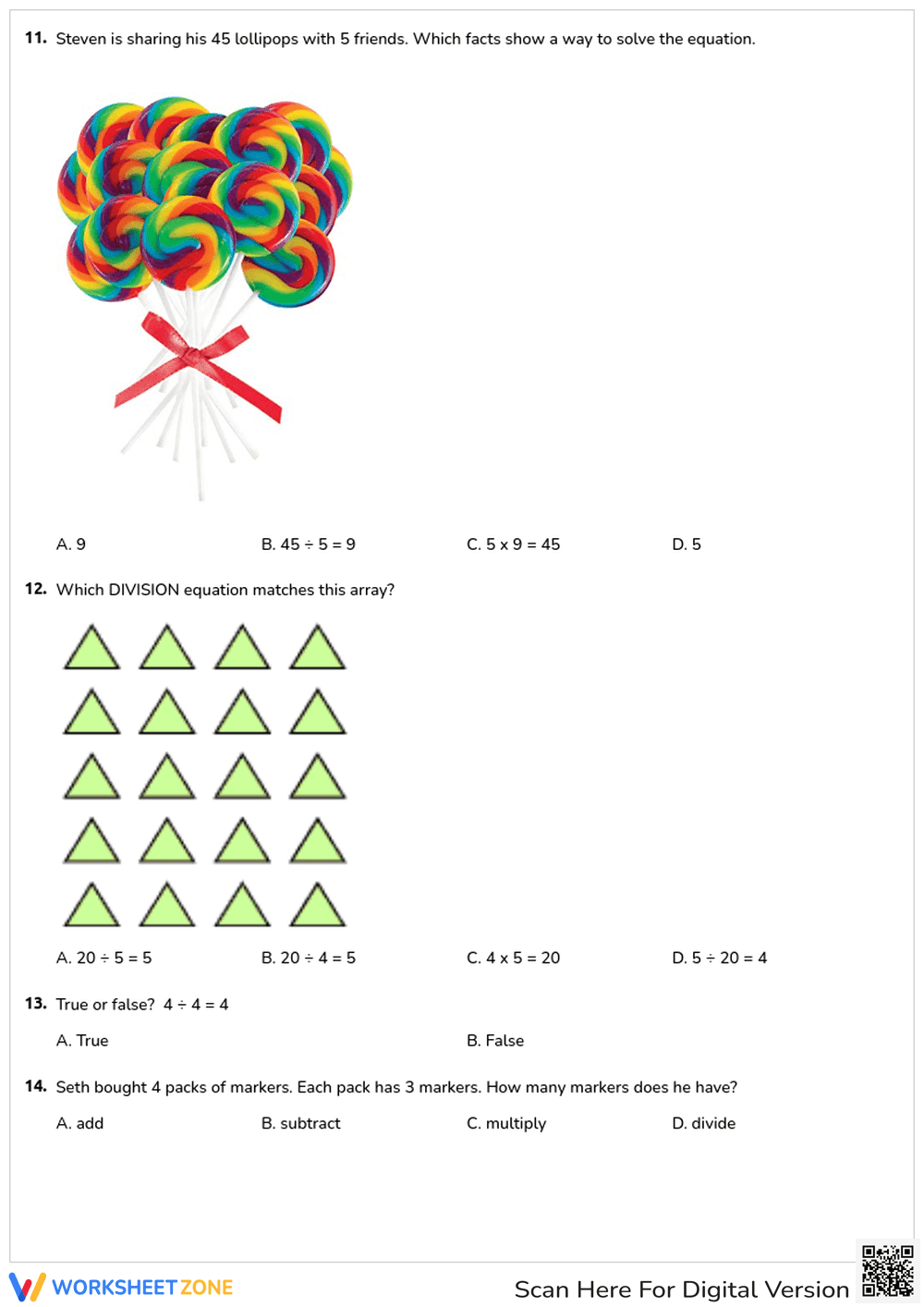 Division Practice Without Remainders - Page 3