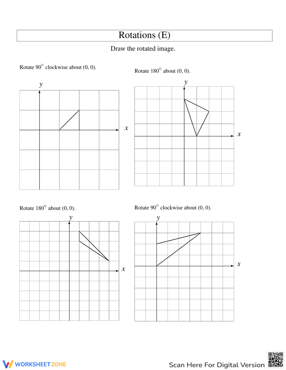 Practice Rotation Worksheet for Geometry Skills