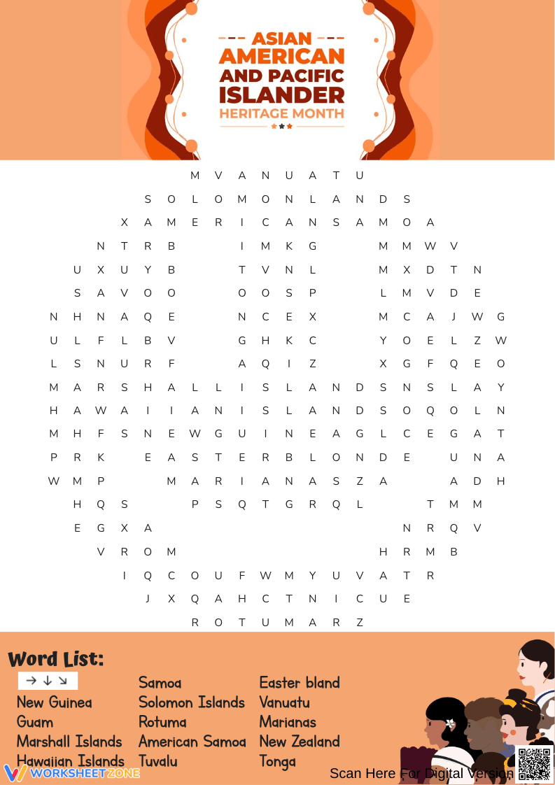 Aapi Word Search AAPI Heritage Month Word Search - Islands & Culture Fun Worksheets