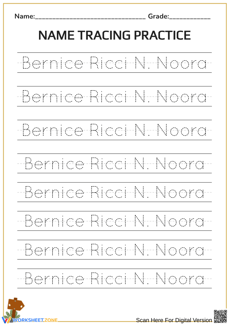 Essential Name Tracing Practice | Grade 1-2 Handwriting Worksheets