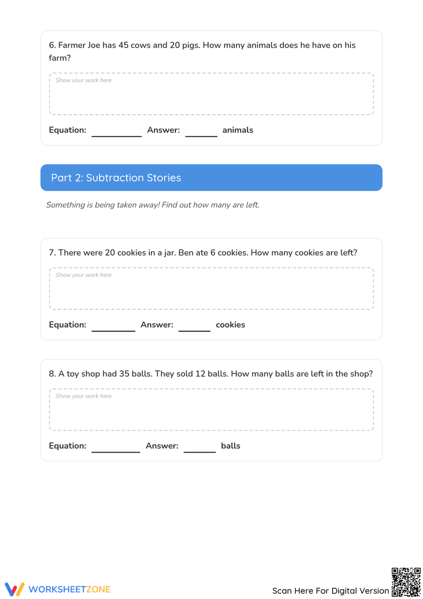 Generate The Math F Problem Essential Word Problem Worksheet | Grade 2 Math