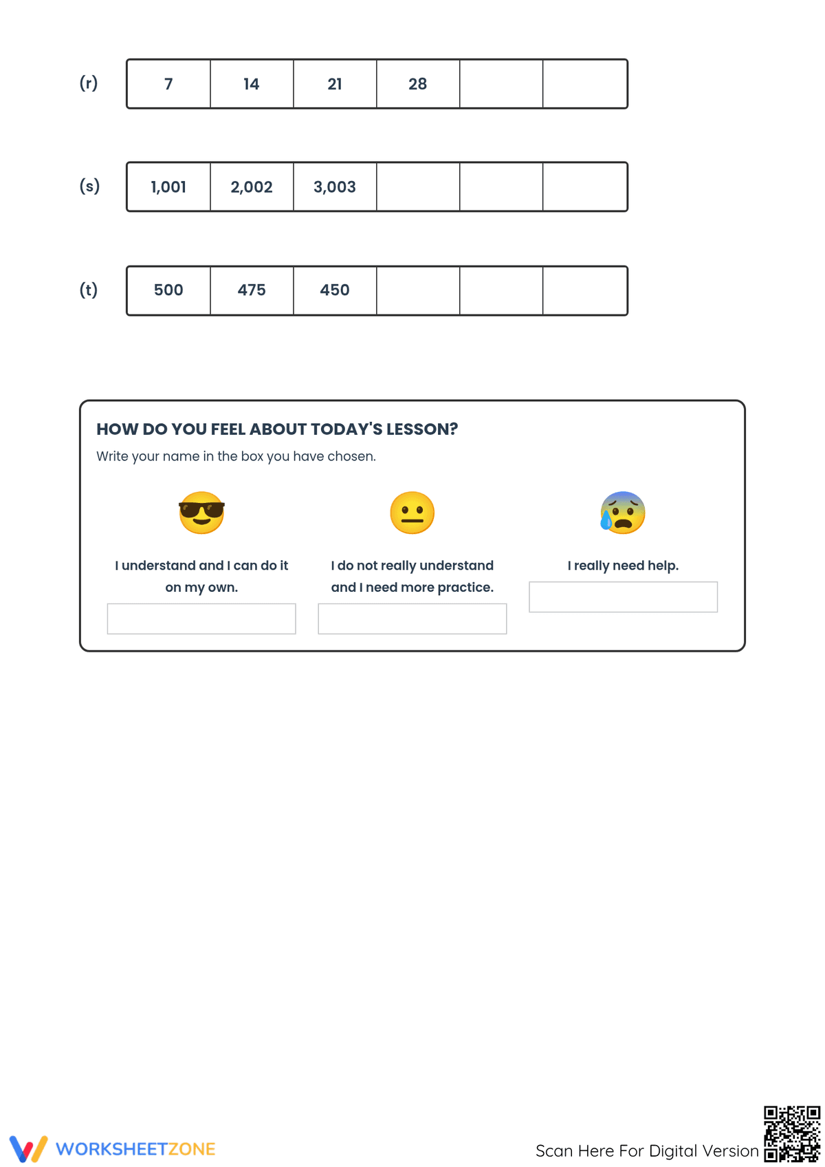 Essentail Numbers Essential Number Patterns Worksheet | Grade 4 Printable