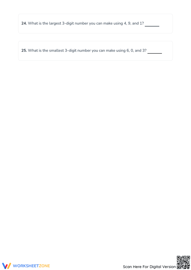 Essentail Numbers Essential Numbers 100-1000 Worksheet Pack | Grade 4-8