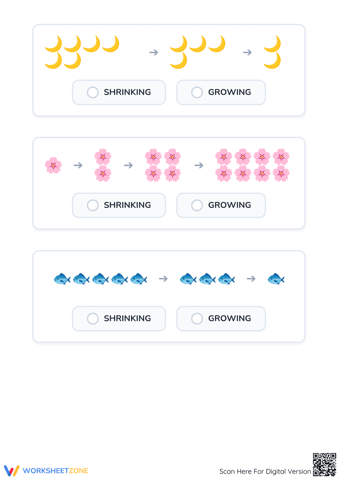 Shrinking Patterns. Image Essential Growing and Shrinking Patterns Worksheet