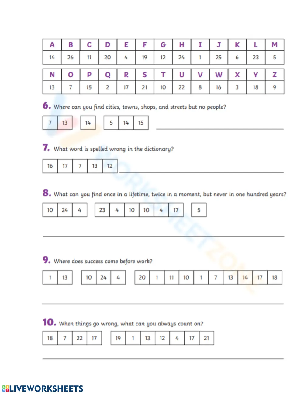Code Breaking Riddles Riddle Code Breaker Worksheet