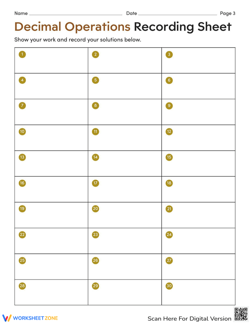 Decimal Operations Questions Decimal Operations Puzzle: Math Puzzle Fun Worksheets