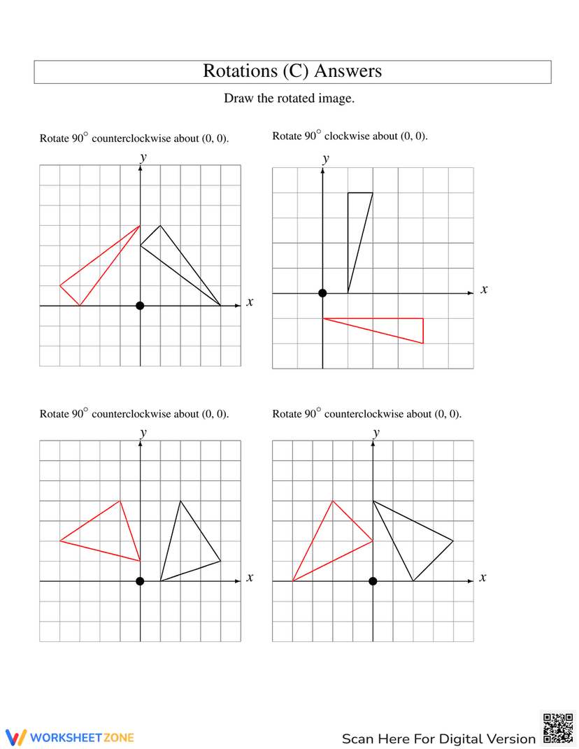 Simple Rotation Practice Worksheet Rotation Practice Worksheet