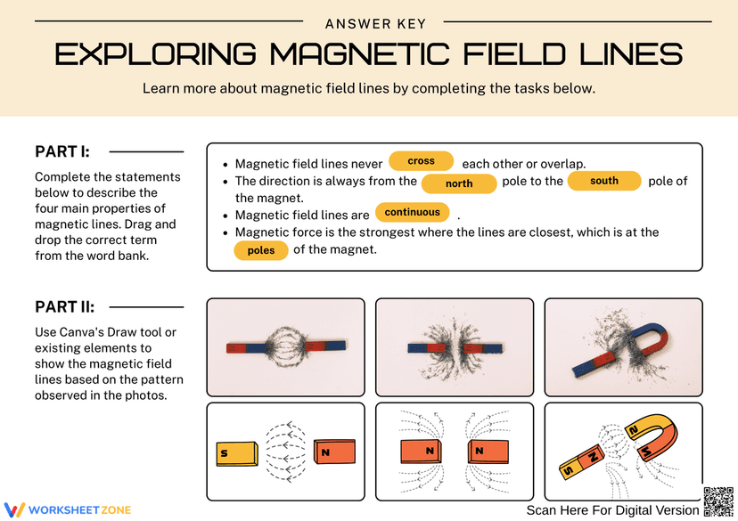 Magnetic Field Worksheet.pdf Exploring Magnetic Field Lines With Visual Activities Worksheets
