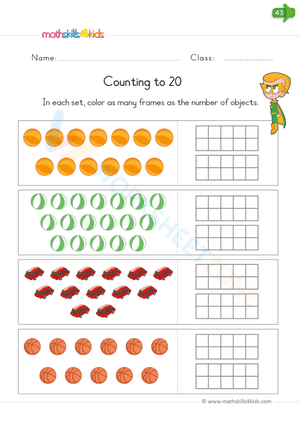 Count 10 to 20 with frames