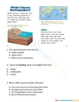 Main Idea and Details (Earthquakes)