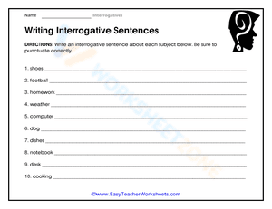 Writing Interrogative Sentences