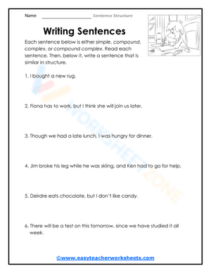 Writing Sentences