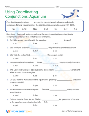 Coordinating Conjunctions About Aquarium