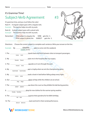It’s Grammar Time: Subject-Verb Agreement #3