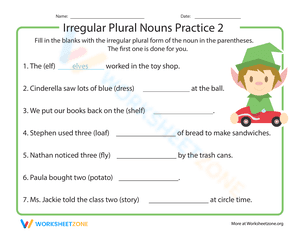 Irregular Plural Nouns Practice 2