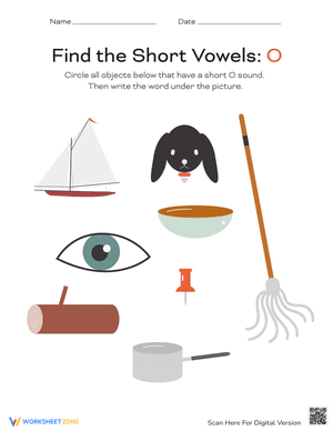 Find the Short Vowels: O