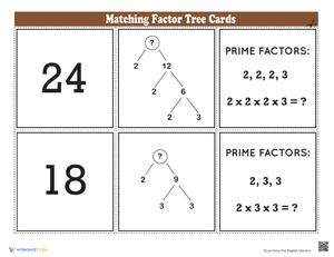 Matching Factor Tree Cards