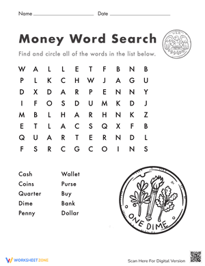 Word Search Fun: Money