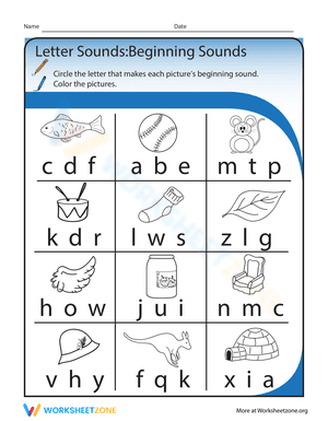 Letter Sounds: Beginning Sounds