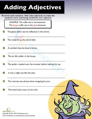 Halloween Grammar: Adjectives 10