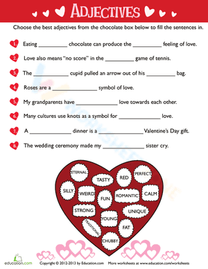 Valentine Grammar: Adjectives