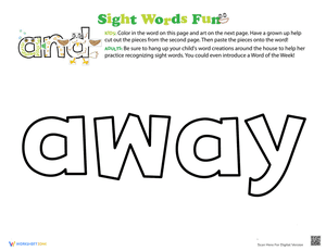 Spruce Up the Sight Word: Away