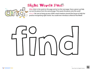 Spruce Up the Sight Word: Find