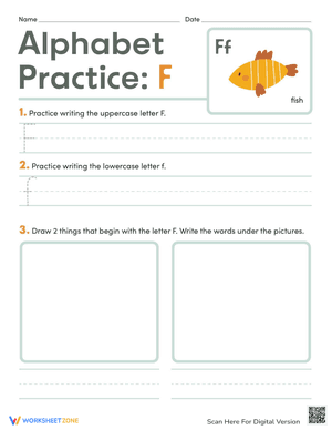 Alphabet Practice: F