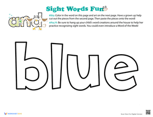 Spruce Up the Sight Word: Blue