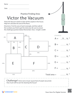 Practice Finding Area: Victor the Vacuum