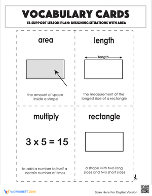 Vocabulary Cards: Designing Situations with Area