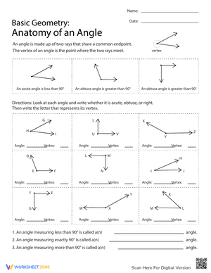 Basic Geometry: Anatomy of an Angle