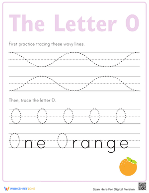Letter O Tracing Practice