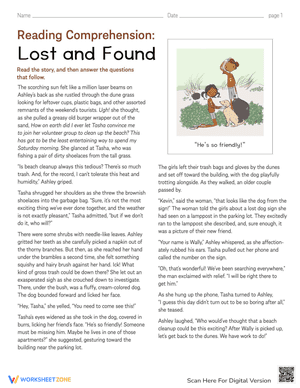 Reading Comprehension: Lost and Found