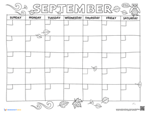 Create a Calendar: September