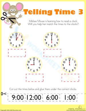 Telling Time with Melissa Mouse 3