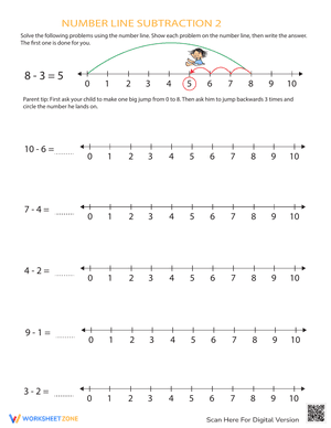 Number Line for Subtraction