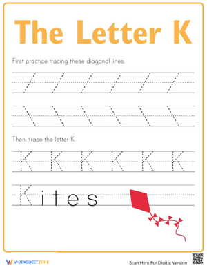 Practice Tracing the Letter K