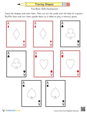 Tracing Shapes: Playing Cards