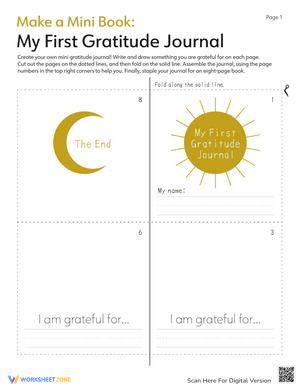 Make a Mini Book: My First Gratitude Journal