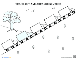 Trace, Cut and Arrange Numbers 2