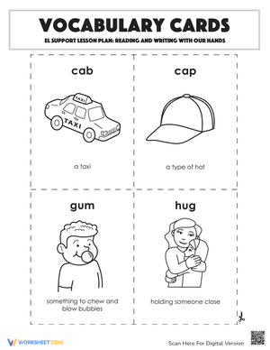 Vocabulary Cards: Reading and Writing With Our Hands