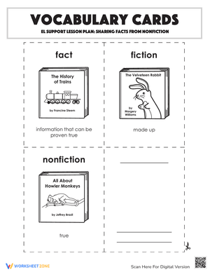 Vocabulary Cards: Sharing Facts from Nonfiction