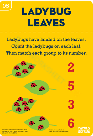 Ladybug Leaves: Practicing Counting