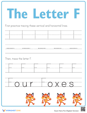 Practice Tracing the Letter F