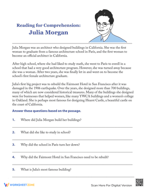 Reading for Comprehension: Julia Morgan