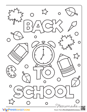 Back To School Coloring Page For Kids