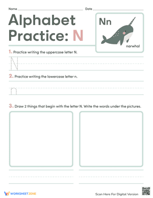 Alphabet Practice: N