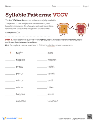 Syllable Patterns: VCCV