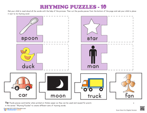 Rhyming Words Puzzle #10
